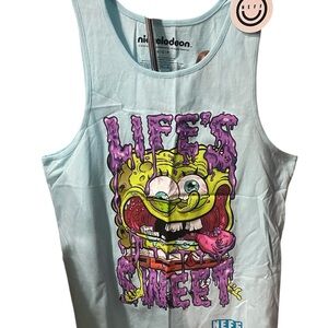 Neff SpongeBob Graphic Tank Top - Light Blue
